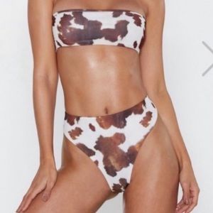 cow print bathing suit